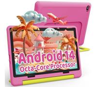 Ainmel Android 14 Kids Tablet, Octa-Core Processor Tablet for Kids, 14GB+64GB, 5000mAh, Parental Controls, WiFi 6, Bluetooth 5.3, Child-Safe Case (Pink)