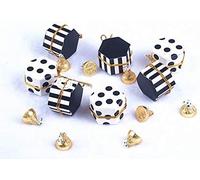 Ainmto Black and White Favor Boxes Treat Boxes Party Candy Boxes With Tags And Rope - 2"x 2"x 1"-50Pcs