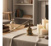 Ainmto Candle Snuffer Accessory for Putting Out Extinguish Candle Wicks Flame Safely， Skull Candle Snuffers Accessory for Candle Lovers Suitable for Halloween decoration (Gold)