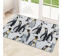 ainori Penguin Indoor Door Mat 29.5x17in,Non Slip Backing Watercolor Animal Floor Mats,Non Woven Entryway Rug,Welcome Rugs Decor,for Entrance Inside Porch Bedroom Kitchen,Practical Doormats Gifts