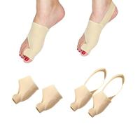 Ainsley 2Pair Bunion Corrector Big Toe Straightener, Adjustable Straps Toe Correctors to Straighten Toes, Bunion Protector for Women Men Toes Pain Relief (Skin Colour)