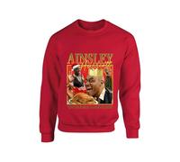 Ainsley Harriott Funny Christmas Jumper Homage Cooking Show Meme Ugly Rude Sweater Vintage Food Lovers Xmas Unisex kids adults Sweatshirt(3XL, Red)