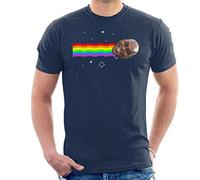 Ainsley Harriott Nyan Cat Meme Men's T-Shirt Navy Blue