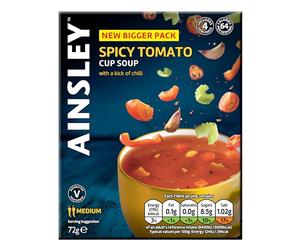 Ainsley Harriott Spicy Tomato Soup, Quick & Convenient Instant Soup, Bulk Pack Multipack; Pack of 8 x 4 Servings