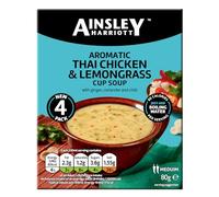 Ainsley Harriott Thai Chicken & Lemongrass Soup Sachets - Instant Cup Soup, Just Add Water, Thai-Style Flavour, Convenient Multipack bullk pack (8 x 3 Pack) - 24 Saches total