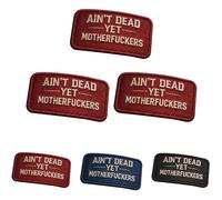 Ain't Dead Yet Vintage Hook, Embroidered Military Style Badge, Retro No-Nonsense Morale, Decorative Badge for Bags, Vests and Outdoor Gear (Red-3pc)