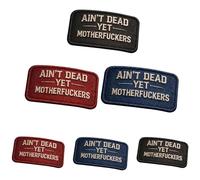 Ain't Dead Yet Vintage Hook, Embroidered Military Style Badge, Retro No-Nonsense Morale, Decorative Badge for Bags, Vests and Outdoor Gear (Mix-3pc)