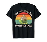 Aint Fast Club Sloth Turtle Snail Retro Slow Life T-Shirt