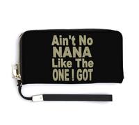 Ain't No Nana Like I Got Leather Wallet Fashion Purse Long Pouch with Wrist Strap for Men Women