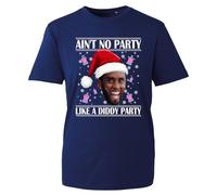 Ain't No Party Like a Diddy Party T-Shirt, Christmas Shirt, Funny Meme, Diddy Party Tshirt, Unisex Adults Kids Top(Navy, XL)
