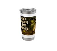 Ain't Nothing Soft About It Softball Frog with Bob Haircut Stainless Steel Insulated Tumbler