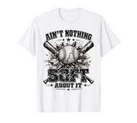 Ain't Nothing Soft About It Vintage Softball Athlete Quote Value Graphic T-Shirt