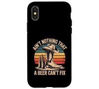 Ain't Nothing That A Beer Can't Fix Vintage Country Music Case for iPhone X/XS