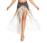 Ainuno Boho Pants Wide Leg Palazzo Pants with Slits for Women Flowy Hippie Pant Thin