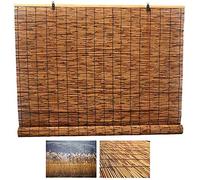 AINUO Bamboo roller blinds for outside use, natural reed blinds, privacy screen bamboo roller blinds, for outside side-pull windows, bamboo roller blinds internal (Size : W90x160cm/W36x63in)