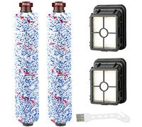 AINUO Replacement Parts for Bissell CrossWave, 2 Pack Multi-Surface Brush Roll 1868 + 2 Pack Vacuum Filter 1866 for Bissell CrossWave Vacuum Cleaner