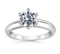 AINUOSHI Silver Rings, Engagement Rings, 1-4 Carat Zircon Rings, Bling Diamond Rings- Bring You Noble and Elegant Temperament