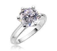 AINUOSHI Silver Rings, Engagement Rings, 1-4 Carat Zircon Rings, Bling Diamond Rings- Bring You Noble and Elegant Temperament