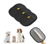 Ainuosing 3pcs Reusable Electrostatic Pet Hair Remover Glove - Cat & Dog Grooming Gloves for Deshedding, Washable Hair Removal Tool for Furniture, Carpet, Clothes
