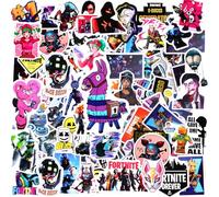 Ainvliya 100PCS Cartoon Anime Stickers, Fortnite Themed, Waterproof Vinyl, Suitable for Laptops, Cars, Skateboards & More