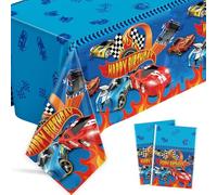 Ainvliya 2Pcs Party Tablecloths 108x180cm, Happy Birthday Party Disposable Tablecloth Dining Table Cover Decorations Rectangle Plastic Table Cloth for Girls Boys Baby Shower Wedding Picnics Supplies