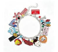 Ainvliya Anime Bracelet for Women Girls, Adjustable Strange Theme Bangles with Character Pendants, Alloy Hand Chain Party Costume Accessories, Anime Merch Gift for Fans Kids Bracelets for Birthday