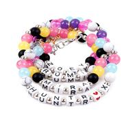 Ainvliya Bracelets for Womens Anime Movie Merch Bracelet Set, Stackable Stretch Crystal Bracelets Girls, Letter Friendship Bead Bracelets, Pop Singer Fans Gift for Christmas Carnival Birthdays