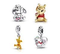 Ainvliya Cartoon Charm for Bracelets Necklaces, Mini Charms Pendant Animals, Bracelet for Charms, Pendant Beads for Women, Christmas, Valentine's Day, Mother's Day, Alloys