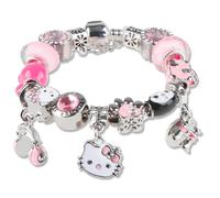 Ainvliya Girls Bracelets, Adjustable Cat Style Bracelets Gifts for Girls Cute Pink Friendship Bracelet Anime Cartoon Matching Jewelry Charm for Ladies Women Daughter Sisters Birthday Gifts