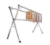 AIODE Clothes Drying Rack for Laundry Foldable, 94.5 inch Stainless Steel Pool Towel Rack Outdoor Free Standing Clothing Hanger Indoor