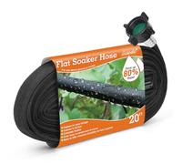AIODE Flat Soaker Hose 20FT for Garden Beds Drip Hose Heavy Duty Save 80% Water for Vegetable Tree (20FT)