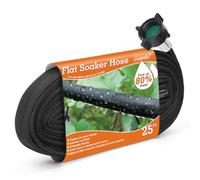 AIODE Flat Soaker Hose 25FT for Garden Beds Drip Hose Heavy Duty Save 80% Water for Vegetable Tree (25FT)