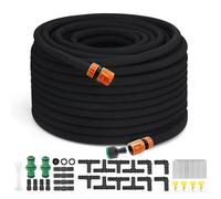 AIODE Soaker Hose Set Drip Irrigation System kit Drip Hose Set Leaky Pipe Porous Hose for Garden beds Vegetable and Lawn (30M)