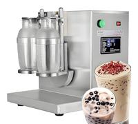 AiODiO 120W Electric Milk Tea Shaking Machine,Automatic Milk Tea Shaker Machine，with Timer (0-120s),360° Double Head, Includes 2 Cups, for Boba Shop and Coffee Station 110V