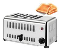 AiODiO 2240W Commercial Electric Pop-Up Toaster ，Slot Toaster Commercial，2 Modes Stainless Steel Toaster with 5 Minutes Timier，for Toast, Sandwiches, Meatloaf 6Slots