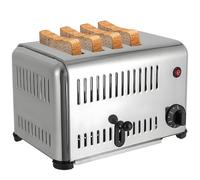 AiODiO 2240W -Slice Toaster with Wide Slots，2 Modes， Stainless Steel Toaster with 5 Minutes Timier，Cooling Vents， for Restaurant and Home Kitchen 4Slots