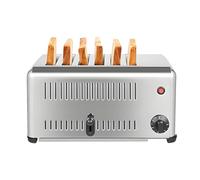 AiODiO 2240W -Slice Toaster with Wide Slots，2 Modes， Stainless Steel Toaster with 5 Minutes Timier，Cooling Vents， for Restaurant and Home Kitchen 6Slots