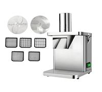 AiODiO 250W Electric Vegetable Dicer，Electric Fruit Dicing Machine， with 6/8/10/12/15mm Dicing Molds Blades ， Stainless Steel ，for Home/Commercial 220v