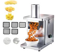 AiODiO 250wAutomatic Fruit and Vegetable Chopper，Commercial Dicing Machine，Electric Fruit Dicing Machine， with 6/8/10/12/15mm Dicing Molds Blades 220v