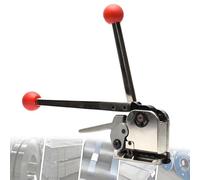 AiODiO 3-in-1 Manual Buckle Cutter，Manual Steel Strapping Tool，with 12.7-19mm Steel Strips ，Max Tension Force 70%-80%，for Secure Packing, Heavy Duty Design