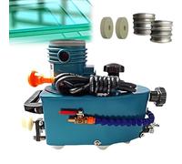 AiODiO 800W Small Glass Edging Machine，Portable Small Glass Edger，8000 rpm，1-3 m/min，W/2Diamond Wheels and Two Polishing Wheels， for Beveling & polishing 110V-Blue