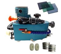 AiODiO 800W Small Glass Edging Machine，Portable Small Glass Edger, 8000r/min，1-3 m/min，W/2Diamond Wheels and Two Polishing Wheels，for Plane, Curve, Rounded Corner 220-Blue