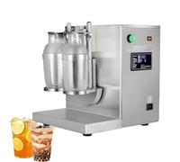 AiODiO Automatic Milk Tea Shaker Machine ，Stainless Steel Drink Mixer, 360° Double Head, Digital Timer, 1-120s Timer,with Adjustable Cup Holder (350-1000ml)，for Bubble Tea, Juice, Coffee 220V