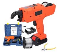 AiODiO Automatic Rebar Tie Tool, Hand Held Rebar Bender Machine,With Case and 2 Rechargeable Battery,0.8s Knot Time,Tightness Adjustable, for Steel Band Wire Ties 30-60mm