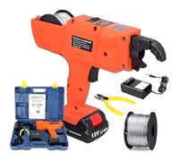 AiODiO Automatic Rebar Tie Tool,Handheld Rebar Tier Tying Machine,Tightness Adjustable,with 2 x 12V Rechargeable Batteries, for Steel Bar Rod Tying Binding 8-34mm