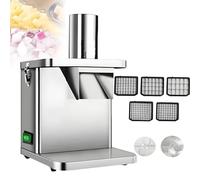 AiODiO Commercial Vegetable Dicer ，Stainless Steel Dicing Machine ，with 6/8/10/12/15mm Dicing Molds Blades ，Stainless Steel ，for Home/Commercial 220v