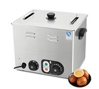 AiODiO Food Grade 304 Stainless Steel Commercial Egg Steamer, for Restaurants, Rust-Proof & Easy-Clean, Perfect for Hot Spring Eggs & Tea Eggs Timing-withoutgrid Withgrid