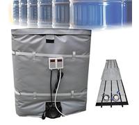 AiODiO Oil Barrel Heating Blanket,110V/220V IBC Drum Heater, Electric Drum Heating Blanket,Waterproof Insulation Materials,Quickly Heat, for IBC Plastic Tank Grey-150℃1000L