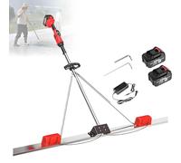 AiODiO Power Concrete Screed Smooth Cement Vibratory Kit,Cordless Brushless Screed Cement,with Digital Display & Brushless Motor 3000-6000 RPM, 9 Speed Setting 1.5m-2*battery