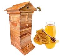 AiODiO Professional Beekeeping Hive ，Self-Flowing Honey Beehive，with Observation Window and Honey Spout,with 4 Frames & 6 Honeycomb Trays，for Garden Pollinators
